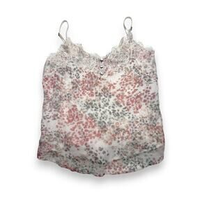Abercrombie & Fitch Spotted Lace Trim Satin Strap Cami Size Xs